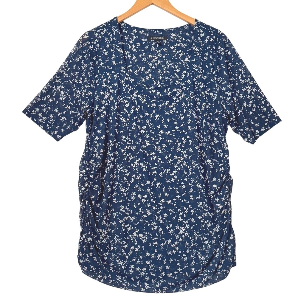 41 Hawthorn Top Sz 2X Plus Floral Stretch Coquette Cottagecore Casual Pullover